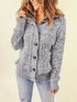 Loose Fleece Hooded Sweater Coat for Women with Wool Blend Fabric