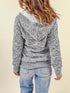 Loose Fleece Hooded Sweater Coat for Women with Wool Blend Fabric