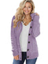 Loose Fleece Hooded Sweater Coat for Women with Wool Blend Fabric