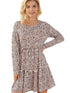 Loose Leopard Print V-neck Dress - Drop Shoulder- A-Line - Closed - Cape - Paneled
