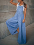 Loose Side Pocket Adjustable Suspenders Casual Denim Jumpsuit