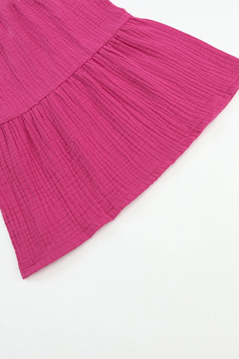 Loose Solid Elastic Waist Plus Size Wide Leg Pants