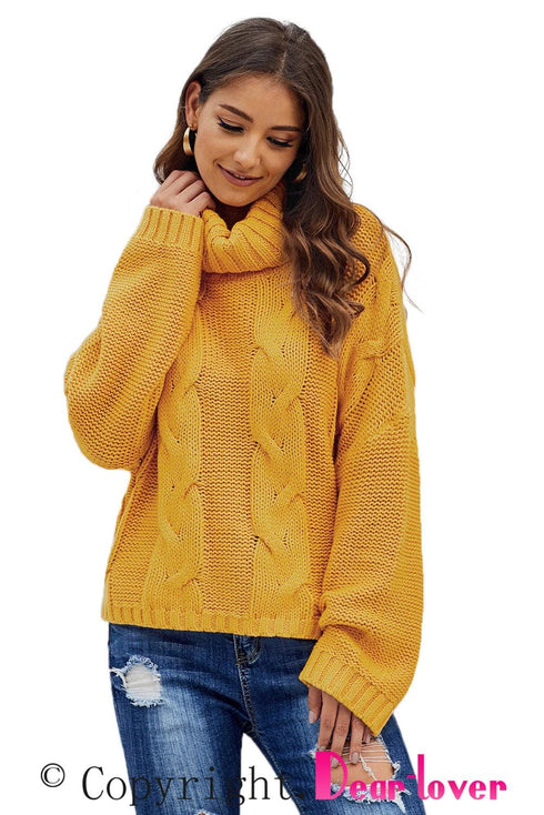 Loose Solid Twist Knit Casual Cardigan