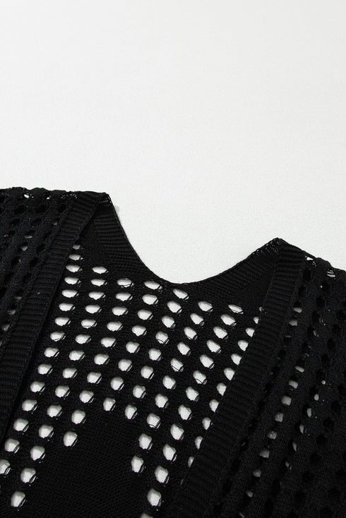 Loose Solid Twist Knit Casual Cardigan