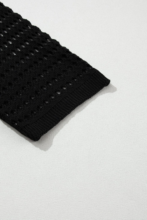 Loose Solid Twist Knit Casual Cardigan