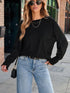 Luxurious Gold Velvet Round Neck Long Sleeve T-Shirt