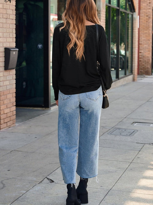 Luxurious Gold Velvet Round Neck Long Sleeve T-Shirt