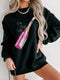 Midnight Celebration Graphic Champagne Sweatshirt