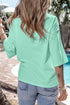 Moonlit Green Starry Colorblock Oversized Tee with Half Sleeves