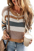 Multicolor Striped Round Neck Long Sleeve T-Shirt