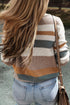 Multicolor Striped Round Neck Long Sleeve T-Shirt
