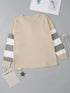 Multicolor Striped Round Neck Long Sleeve T-Shirt
