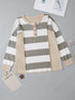 Multicolor Striped Round Neck Long Sleeve T-Shirt