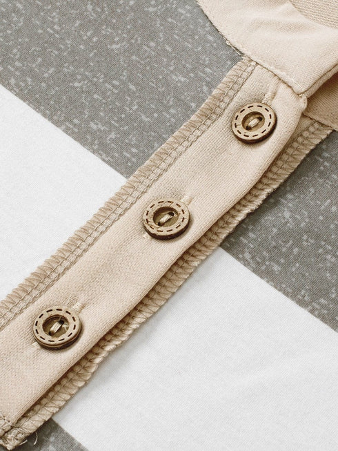 Multicolor Striped Round Neck Long Sleeve T-Shirt