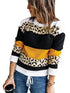 Multicolor Striped Round Neck Long Sleeve T-Shirt