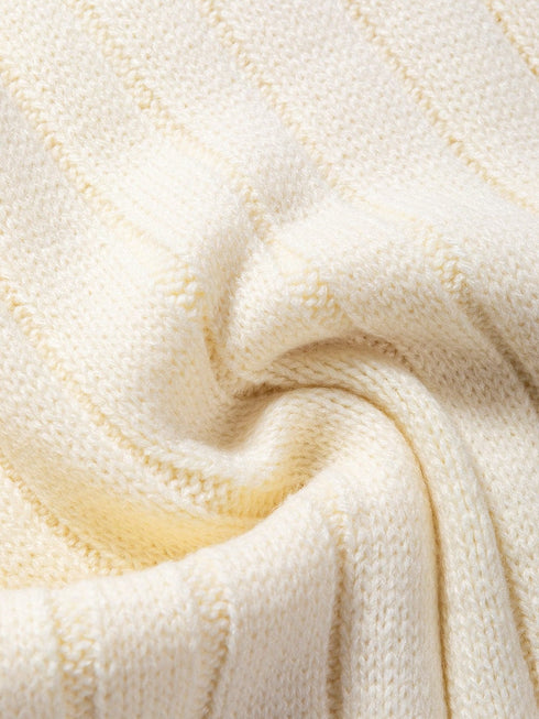 Oatmeal High Neck Cable Knit Sleeveless Sweater Vest