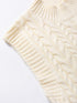 Oatmeal High Neck Cable Knit Sleeveless Sweater Vest