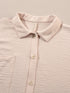 Oversized Apricot Button-Up Casual Romper