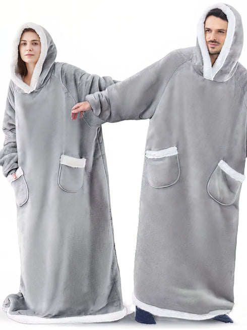 Oversized Wearable Flannel Blanket Hoodie for Maximum Comfort