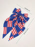 Patriotic Dark Blue Oversized American Flag Bow Knot Hair Clip