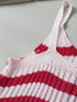 Patriotic Red Striped Star Tank Top