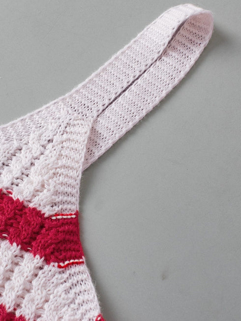 Patriotic Red Striped Star Tank Top