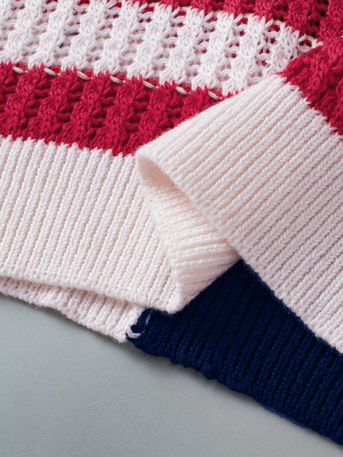 Patriotic Red Striped Star Tank Top