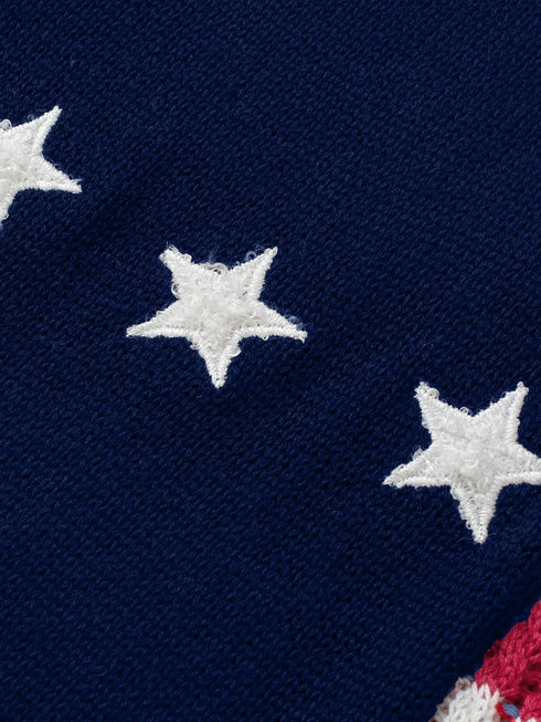 Patriotic Red Striped Star Tank Top