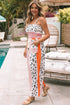 Pink and Orange Leopard Print Color Block Jumpsuit with Pockets