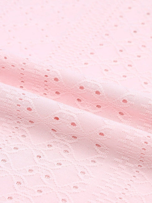 Pink Eyelet Embroidered Strappy Scoop-Neck Camisole