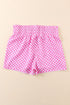 Pink Plaid High Waist Workout Shorts