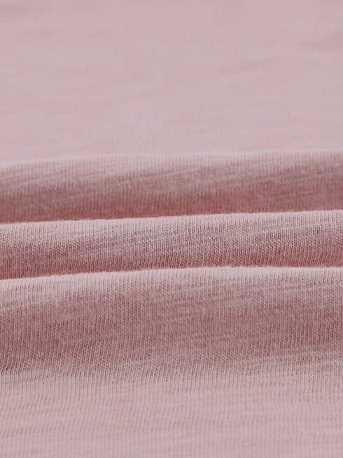 Pink U Neck Sleeveless Casual Solid Tank Top