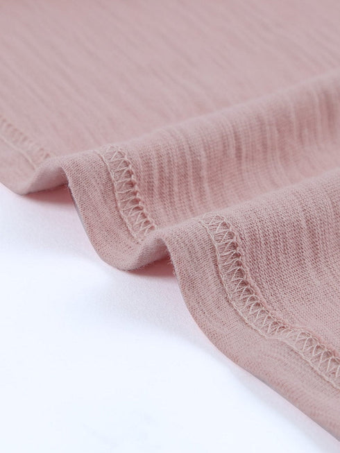 Pink U Neck Sleeveless Casual Solid Tank Top