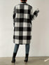 Plaid Pattern Teddy Open Front Styling Coat