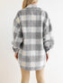 Plaid woolen coat coat thick coat for women
