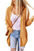 Plus Size Casual Cardigan, Women's Plus Cable Knit Long Sleeve Open Front Medium Stretch Hooded Sweater Cardigan With Pockets