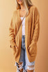 Plus Size Casual Cardigan, Women's Plus Cable Knit Long Sleeve Open Front Medium Stretch Hooded Sweater Cardigan With Pockets