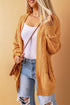Plus Size Casual Cardigan, Women's Plus Cable Knit Long Sleeve Open Front Medium Stretch Hooded Sweater Cardigan With Pockets
