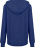Plus Size Casual Coat, Women's Plus Solid Ribbed Zip Up Long Sleeve Drawstring Hoodie Sweater