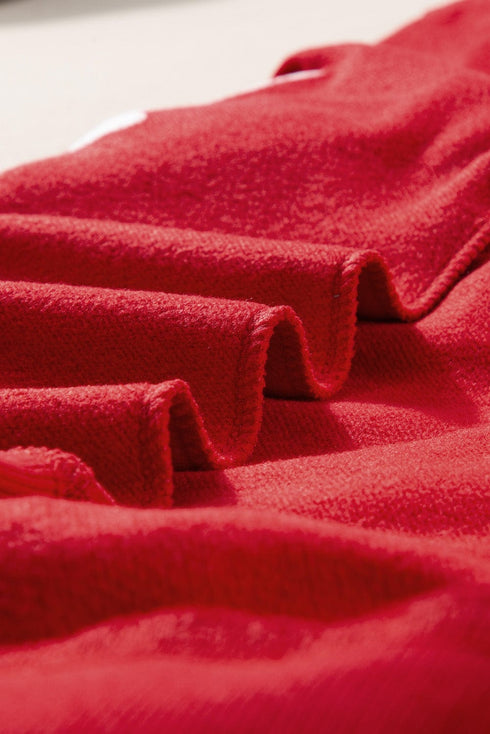 Plus Size Casual Sweatshirt, Women's Plus Ombre & Letter & Heart Print Raglan Sleeve Round Neck Slight Stretch Pullover Sweatshirt