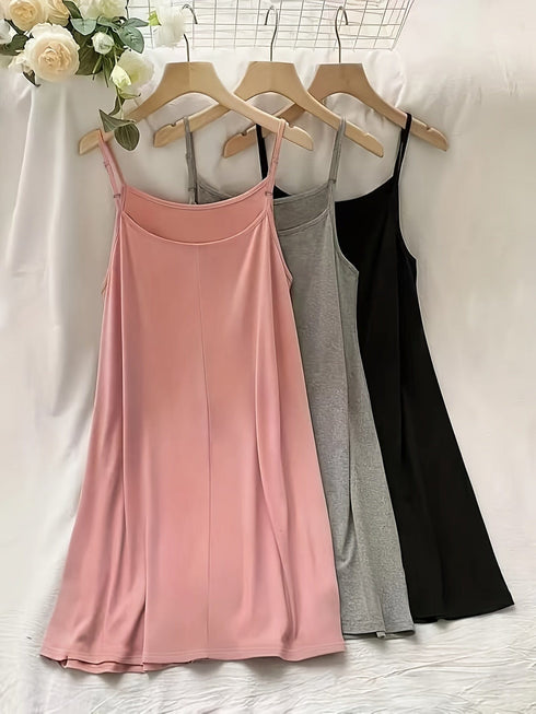 Plus Size Elegant and Comfortable Nightdress Trio for Women