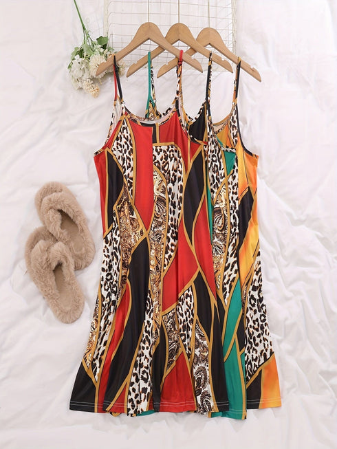 Plus Size Elegant and Comfortable Nightdress Trio for Women