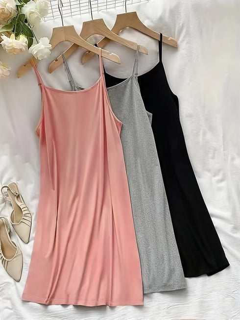 Plus Size Elegant and Comfortable Nightdress Trio for Women