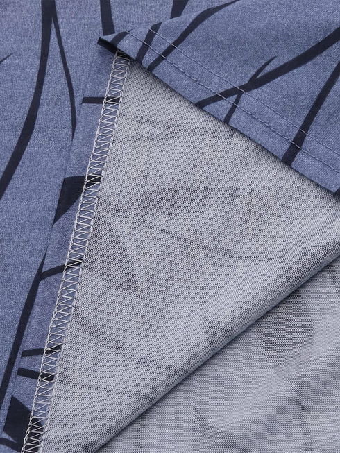 Plus Size Elegant T-shirt, Women's Plus Casual Floral Print Round Neck Half Sleeve Tee