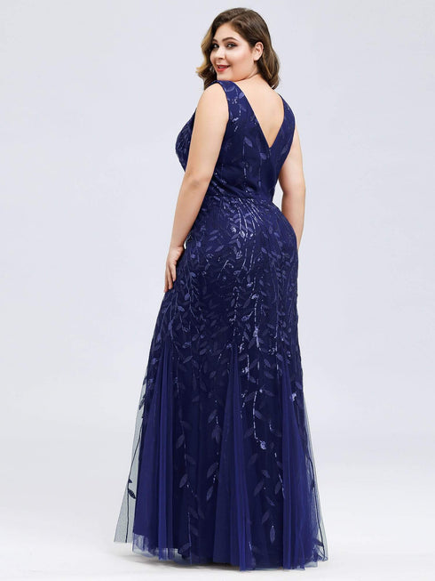 Plus Size Maxi Sequin Formal Dresses & Gowns