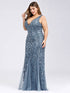 Plus Size Maxi Sequin Formal Dresses & Gowns