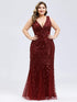 Plus Size Maxi Sequin Formal Dresses & Gowns