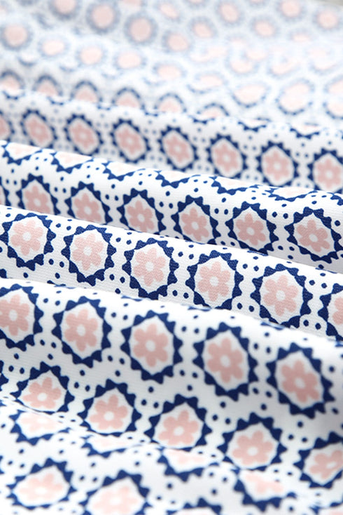 Printed Long Sleeve Loose Bohemian Dress