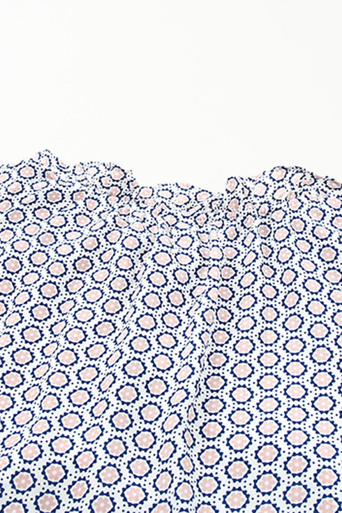 Printed Long Sleeve Loose Bohemian Dress