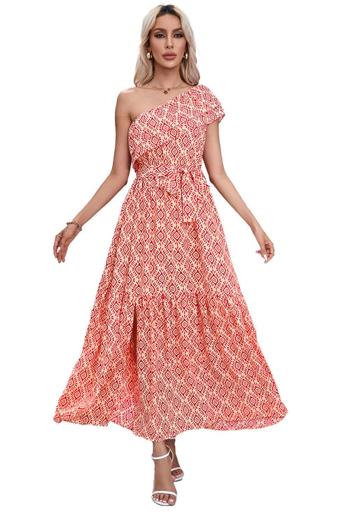 Printed Long Sleeve Loose Bohemian Dress